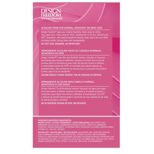 Design Freedom Regular Alkaline Perm: For Normal, Resistant or Gray Hair