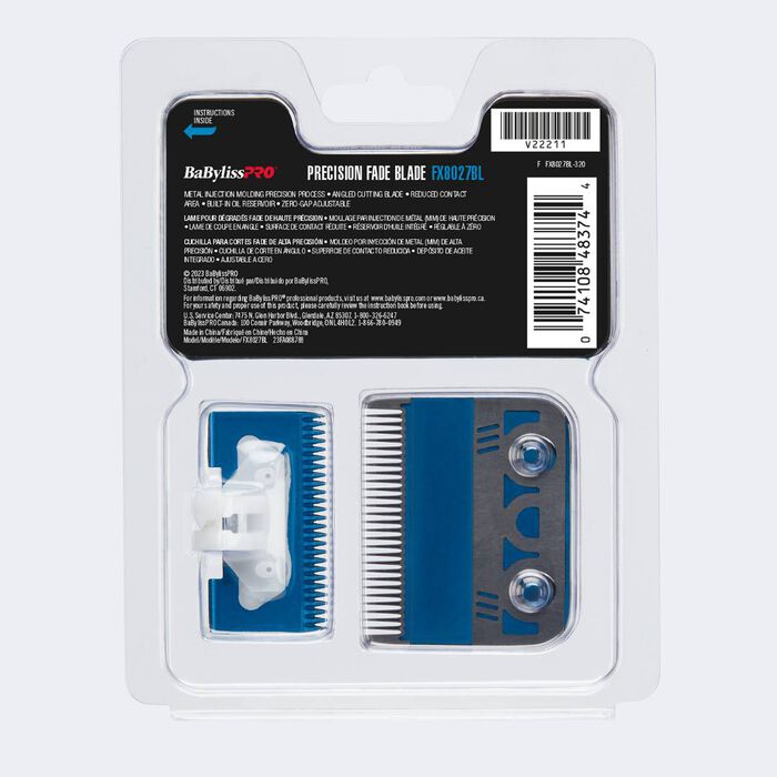 BaBylissPRO Blue Titanium Metal-Injection Molded (MIM) Precision Fade Blade (27 teeth)(FX8027BL)