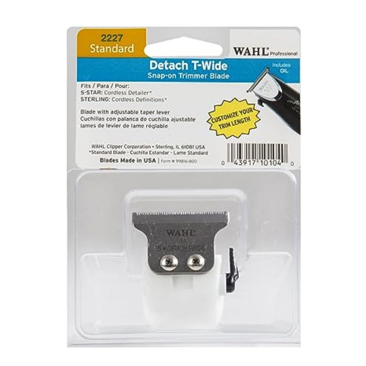 Wahl 5 Star Cordless Detailer T-Wide Blade