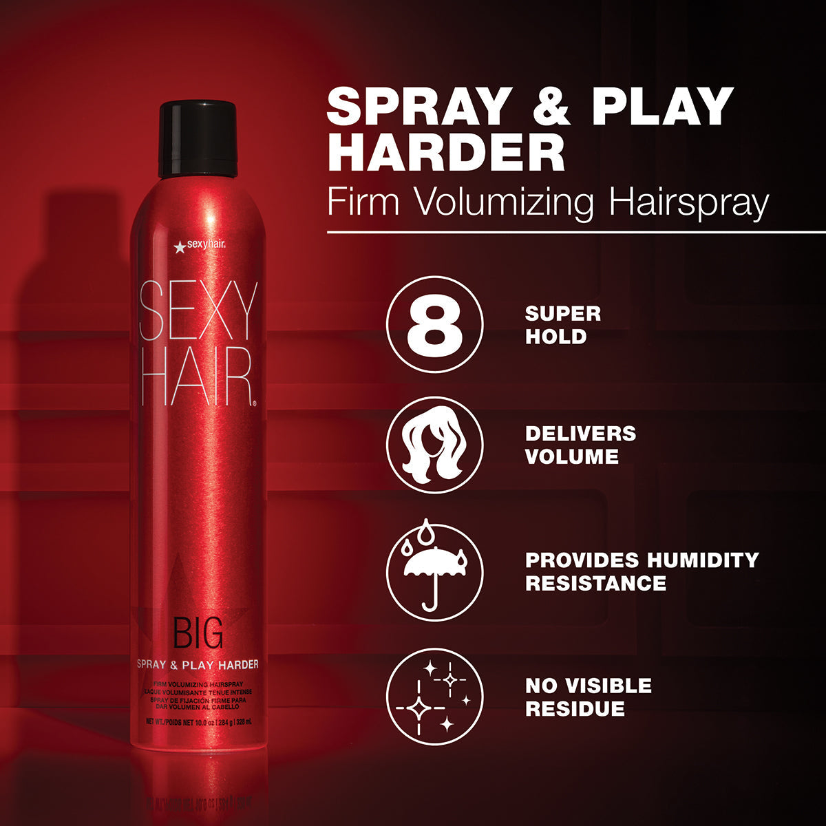Big SexyHair Spray & Play Harder 335ml product information and features