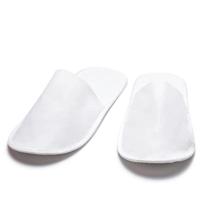 White Closed-Toe Disposable Spa Slippers - 1 Pair
