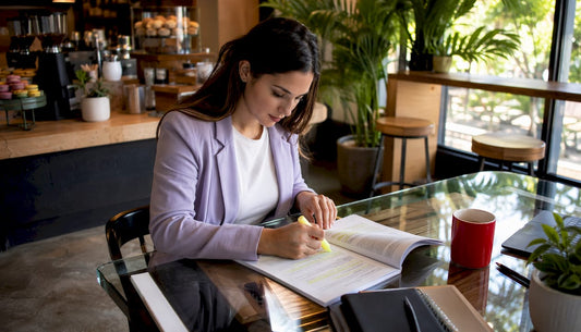Compliance officer reviewing cosmetic labeling regulations