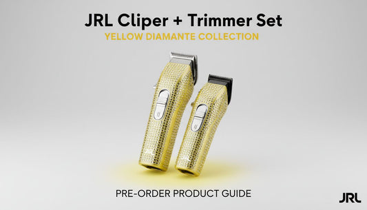 JRL Clipper + Trimmer Set: Yellow Diamante Pre-Order