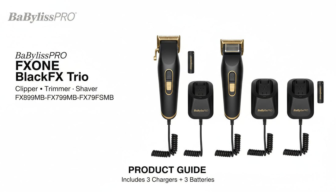 Discover the BaBylissPRO FXONE BlackFX Trio Power