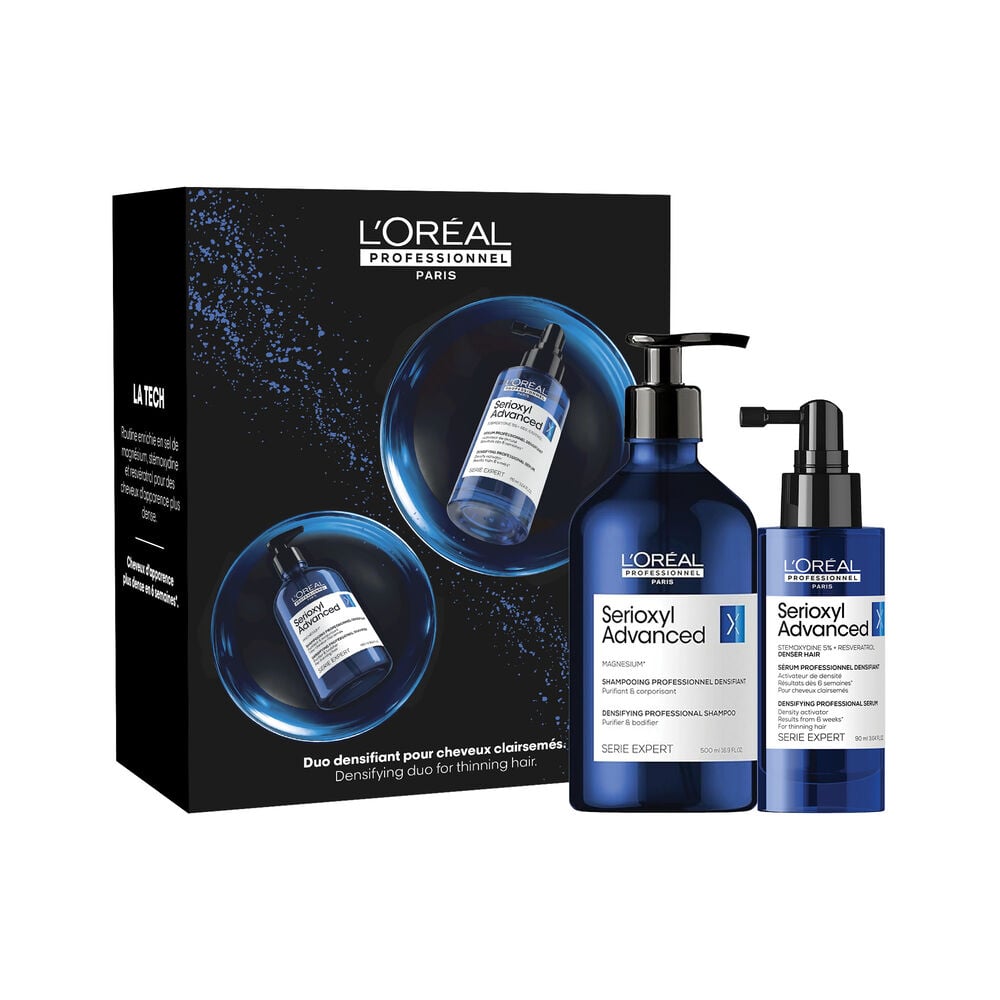 L'Oréal Professionnel Serioxyl Advanced Holiday Set | Densifying Shampoo & Serum Hair Duo