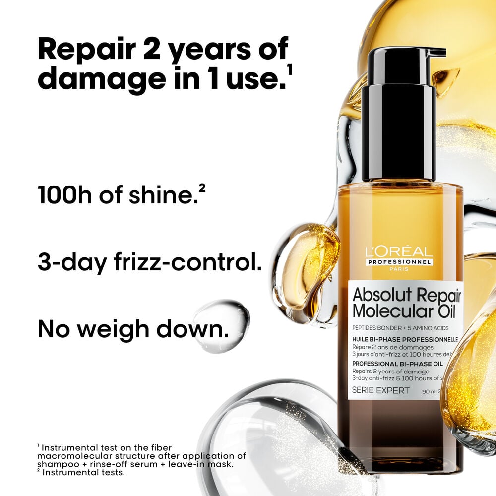L'Oréal Professionnel Absolut Repair Molecular Holiday Set | Shampoo, Mask & Hair Oil Set