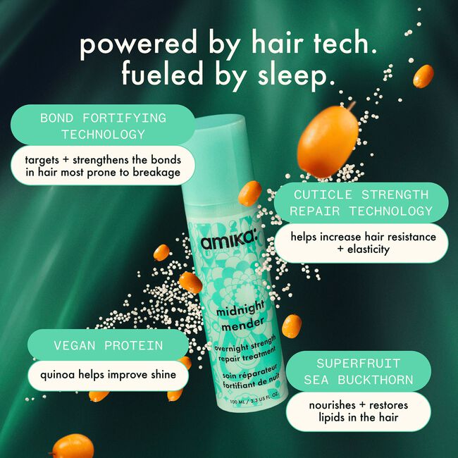 Amika Midnight Mender Overnight Strength Repair Treatment - 100ml