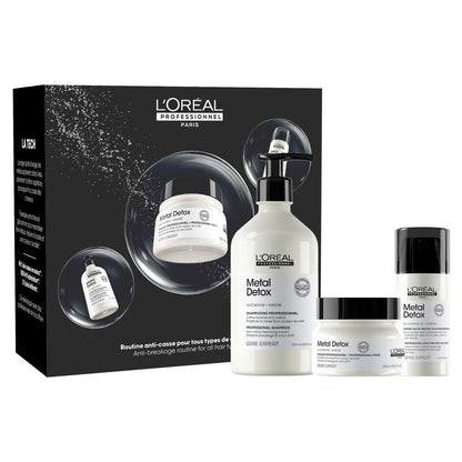 L'Oréal Professionnel Metal Detox Holiday Set | Shampoo, Mask & Leave-In Cream Set