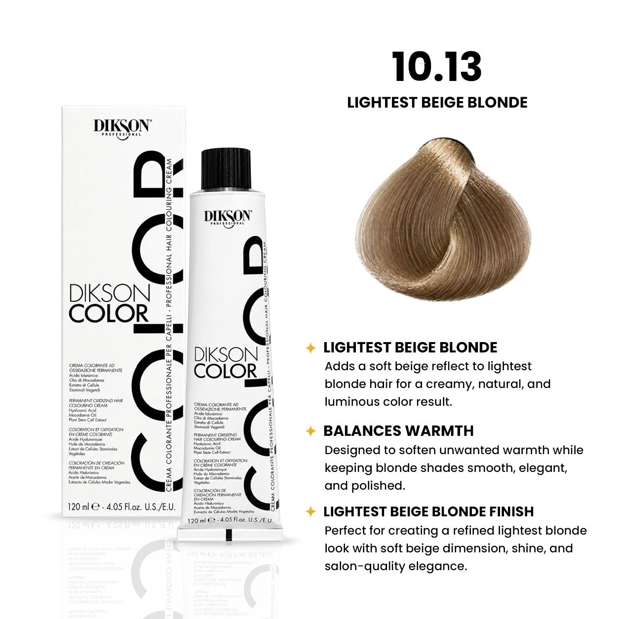 DIKSON COLOR Beige 10.13 Blonde Platinum Light Beige