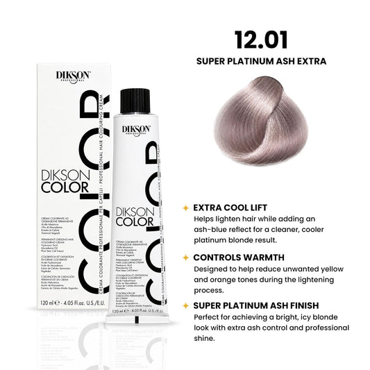 DIKSON COLOR Superlightening 12.01 Super Platinum Ash Blonde Extra