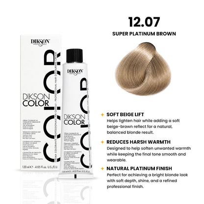 DIKSON COLOR Superlightening 12.07 Super Platinum Brown Blonde