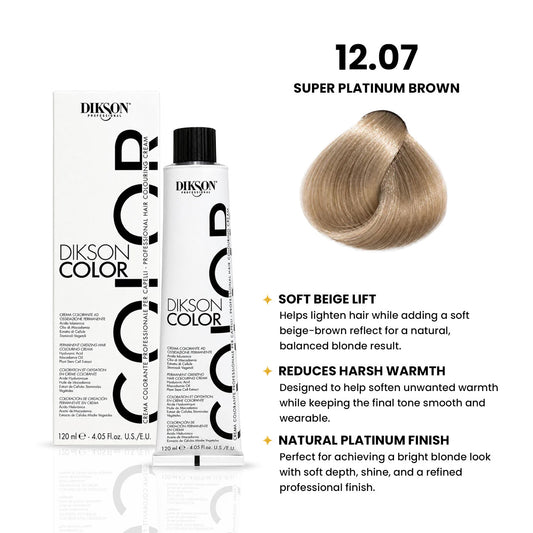 DIKSON COLOR Superlightening 12.07 Super Platinum Brown Blonde