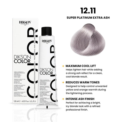 DIKSON COLOR Superlightening 12.11 S. Plat. Blonde Extra Intense Ash