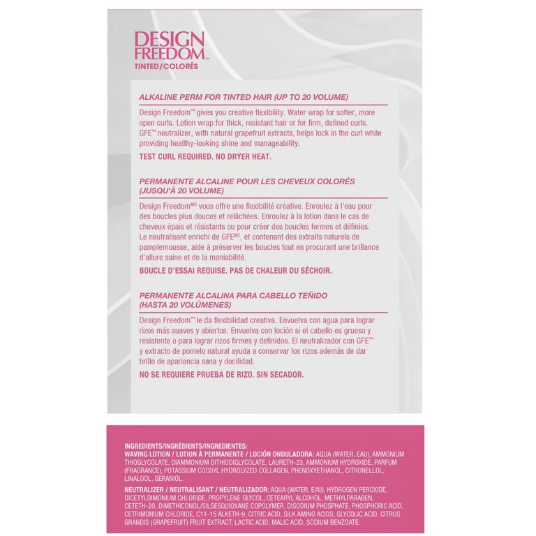 Design Freedom Tinted Alkaline Perm: For Tinted Hair