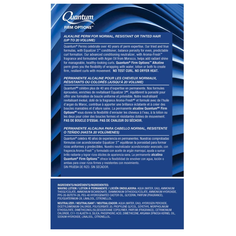 Quantum Firm Options Alkaline Perm: For Normal, Fine, Gray or Tinted Hair