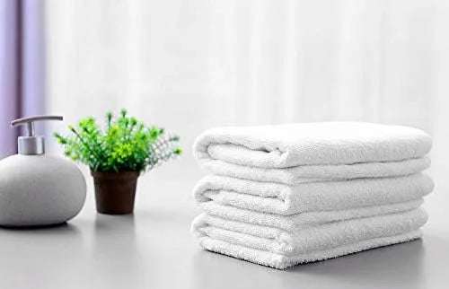Nywele - Nywele Silver Living Bleach Proof Towels White, 16" x 27", Pack of 12 | Perfect for Salon Use | Bleach Safe Salon Towels White