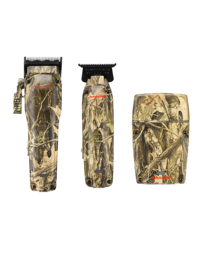 BaBylissPRO Camo Super Trio Clipper, Trimmer & Foil Shaver with Stands - FX82CAM - FX72CAM - FXLPFS1CAM - LO-PROFX Compact Limited Edition Collection