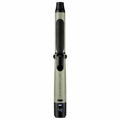 Style craft Sage 1” Cordless Spring Curling Iron & Wand with Removable Clamp