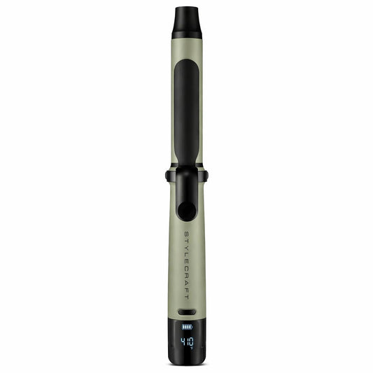 Style craft Sage 1” Cordless Spring Curling Iron & Wand with Removable Clamp