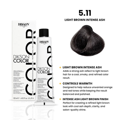 DIKSON COLOR Ash 5.11 Light Brown Intesne Ash