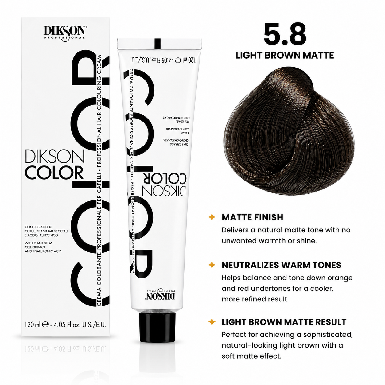 DIKSON COLOR Matte 5.8 Light Brown Matte