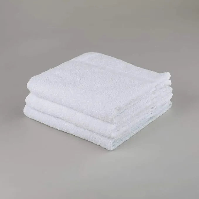 Nywele - Nywele Silver Living Bleach Proof Towels White, 16" x 27", Pack of 12 | Perfect for Salon Use | Bleach Safe Salon Towels White