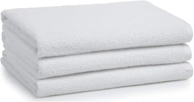 Nywele - Nywele Silver Living Bleach Proof Towels White, 16" x 27", Pack of 12 | Perfect for Salon Use | Bleach Safe Salon Towels White