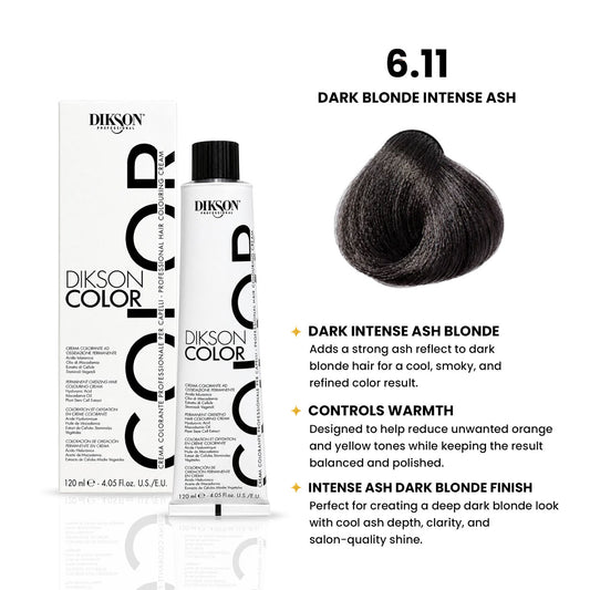 DIKSON COLOR Ash 6.11 Dark Blonde Intense Ash