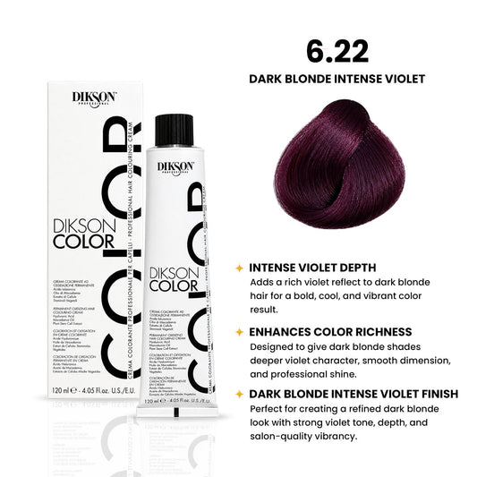 DIKSON COLOR Deep Violet 6.22 Dark Blonde Intense Violet