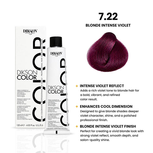 DIKSON COLOR Deep Violet 7.22 Blonde Intense Violet