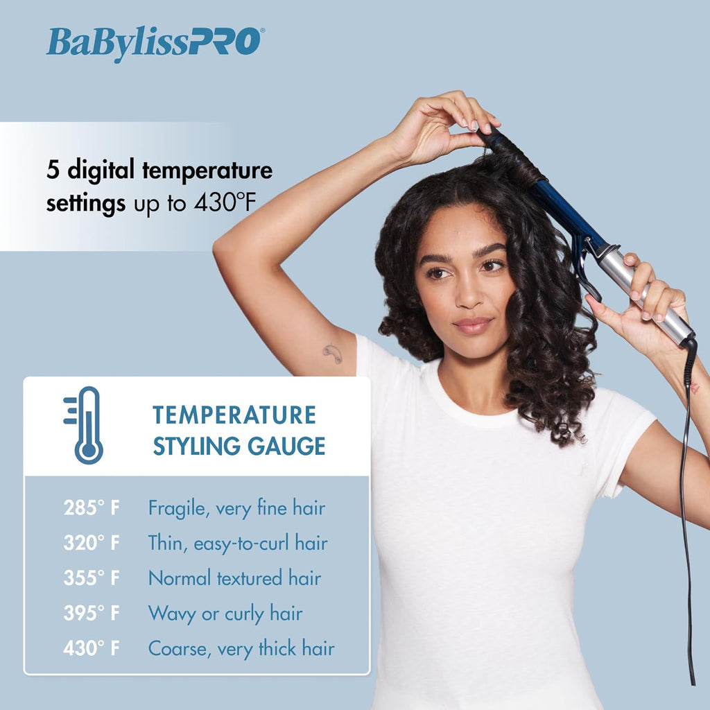 BaBylissPRO Nano Titanium 1" Extended Barrel Curling Iron BNTW100XLUC