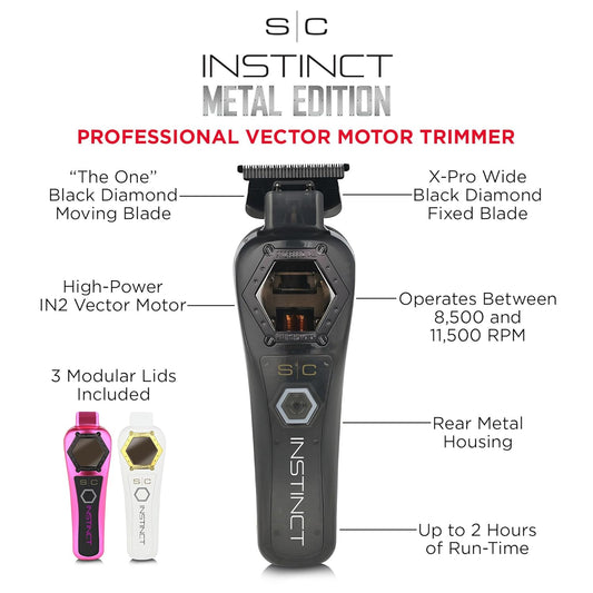 Stylecraft Instinct IN2 Vector Motor Cordless Clipper - Metal Edition with Free Instinct Foil Shaver