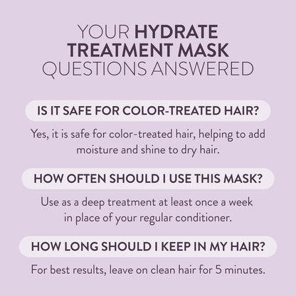 Pureology Hydrate Hair Treatment Mask 250mL | Deep Moisture for Dry Color-Treated Hair