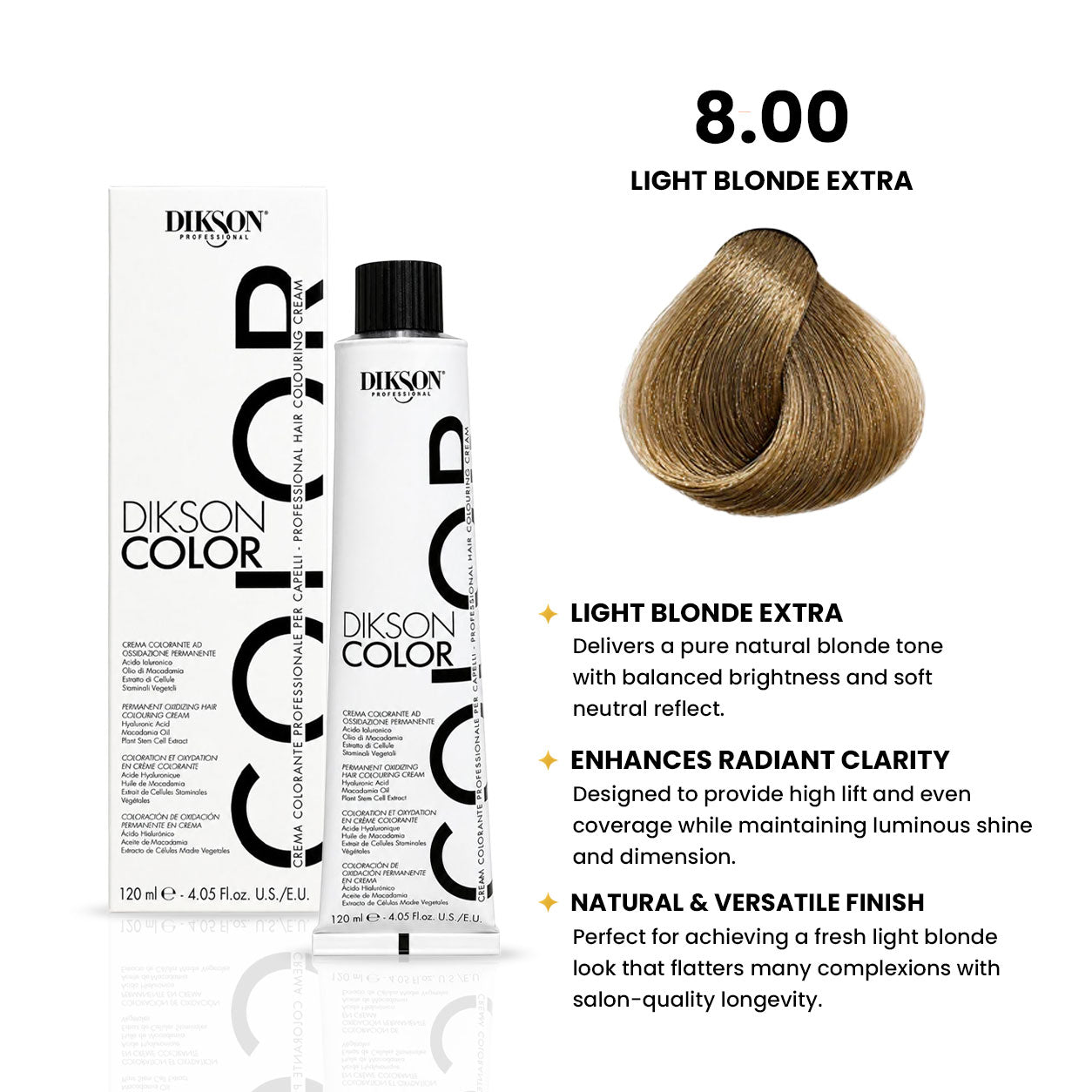 DIKSON COLOR Natural 8.0 Light Blonde