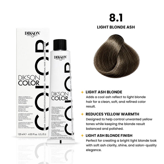 DIKSON COLOR Ash 8.1 Light Blonde Ash