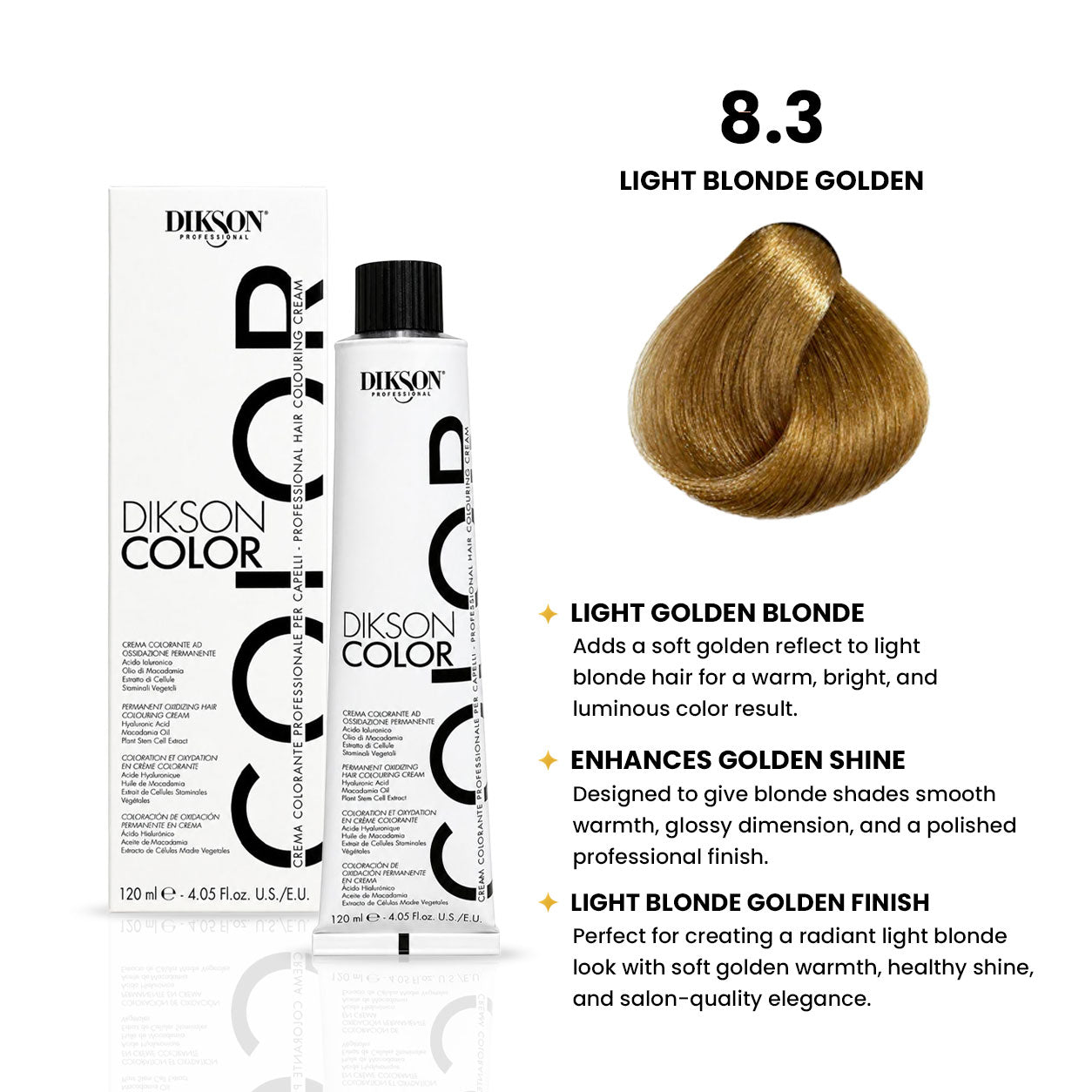 DIKSON COLOR Golden 8.3 Light Blonde Golden
