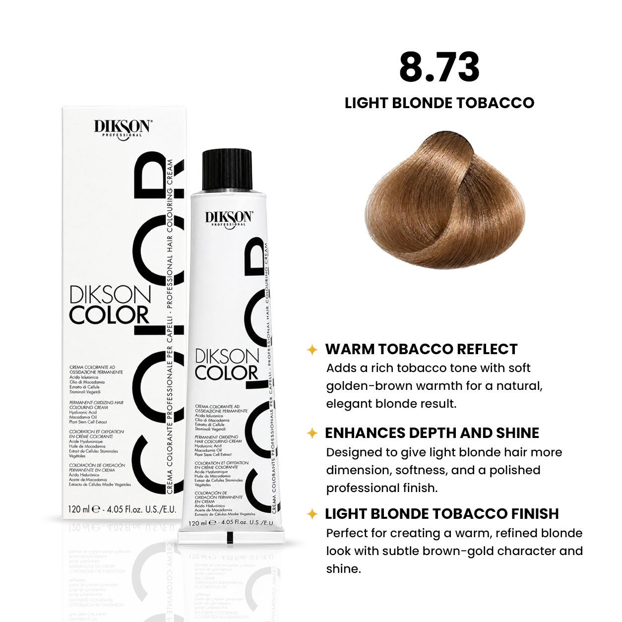 DIKSON COLOR Tobacco 8.73 Light Blonde Tobacco
