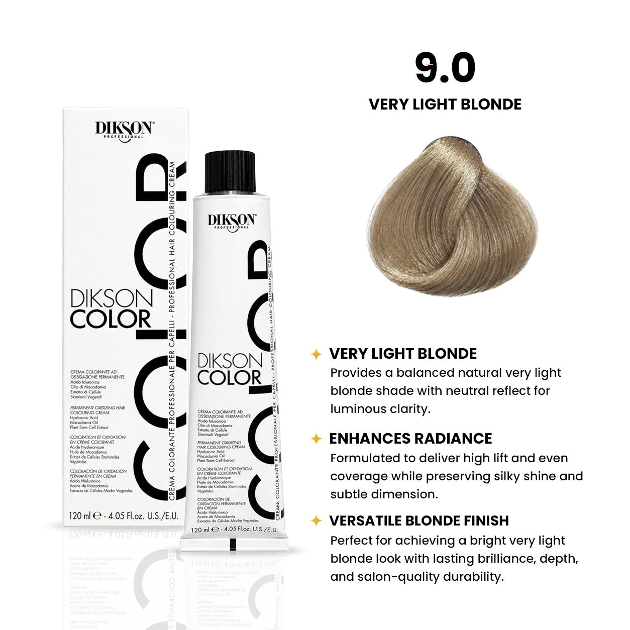 DIKSON COLOR Natural 9.0 Very Light Blonde