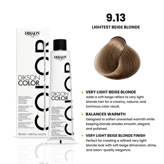 DIKSON COLOR Beige 9.13 Very Light Blonde Beige