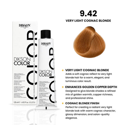 DIKSON COLOR Cognac 9.42 Very Light Blonde Cognac