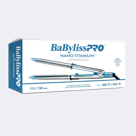 BaBylissPRO Nano Titanium Optima 1-1/4” Stainless Steel Flat Iron(BABSS3000TUC)