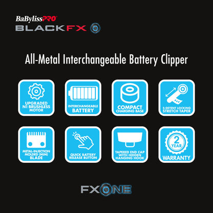BaBylissPRO FXONE BLACKFX Clipper(FX899MB)