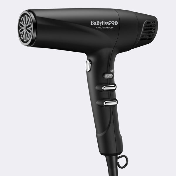 BaBylissPRO Nano Titanium High-Speed Dual Ionic Hairdryer (Black)(BNT9100BKC)