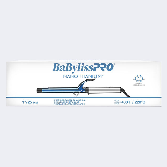 BaBylissPRO Nano Titanium 1" Extended Barrel Curling Iron BNTW100XLUC