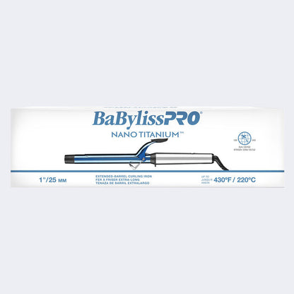 BaBylissPRO Nano Titanium 1" Extended Barrel Curling Iron BNTW100XLUC