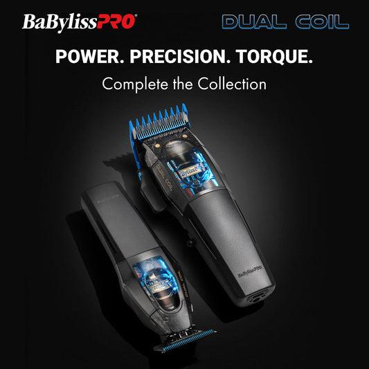 BaBylissPRO Combo Dual-Coil Motor Clipper & Trimmer with Charging Stands FX95C & FX95T
