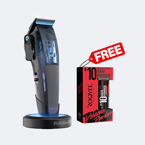 BaBylissPRO Dual-Coil 9,500 RPM Cordless Hair Clipper FX95C with Charging Base