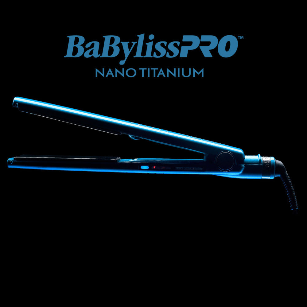 BaBylissPRO Nano Titanium 1-1/4" Dual Ionic Flat Iron BNT9125TC – Blue