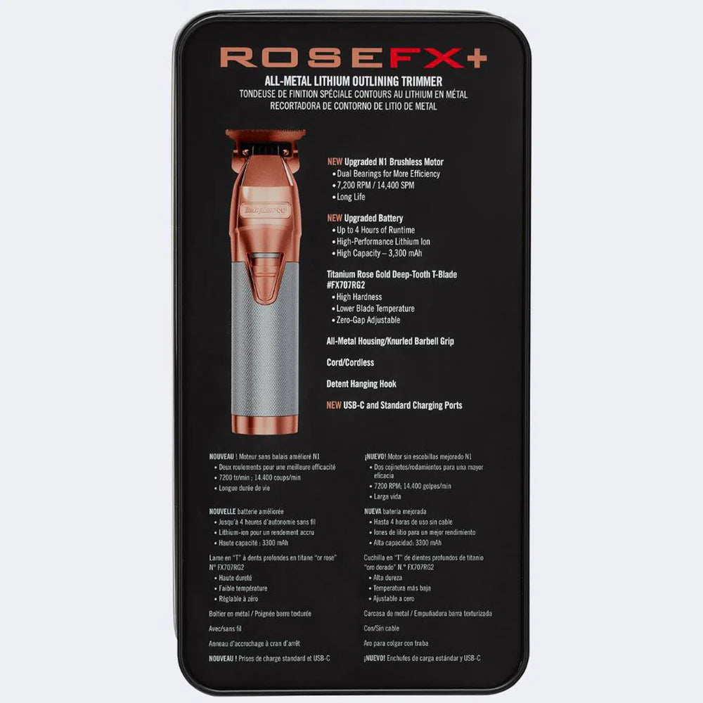 Upgraded BabylissPro RoseFX+ Duo USB-C Clipper & Trimmer - FX870NRG - FX787NRG