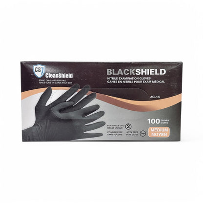 Cleanshield Nitrile Black Gloves (Box Of 100)